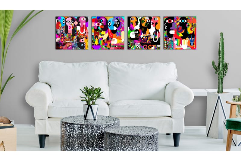 Billede Abstract Conversations 40x40 - Artgeist sp. z o. o. - Boligtilbehør - Billeder & kunst - Billeder på lærred