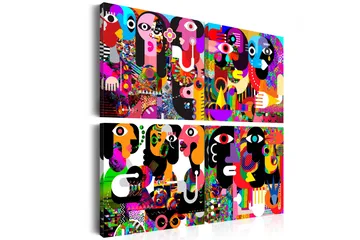 Billede Abstract Conversations 80x80 - Artgeist sp. z o. o. - Boligtilbehør - Billeder & kunst - Billeder på lærred