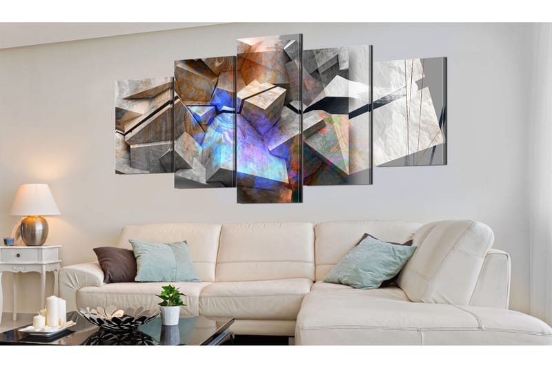 Billede Abstract Cubes 200x100 - Artgeist sp. z o. o. - Boligtilbehør - Billeder & kunst - Billeder på lærred