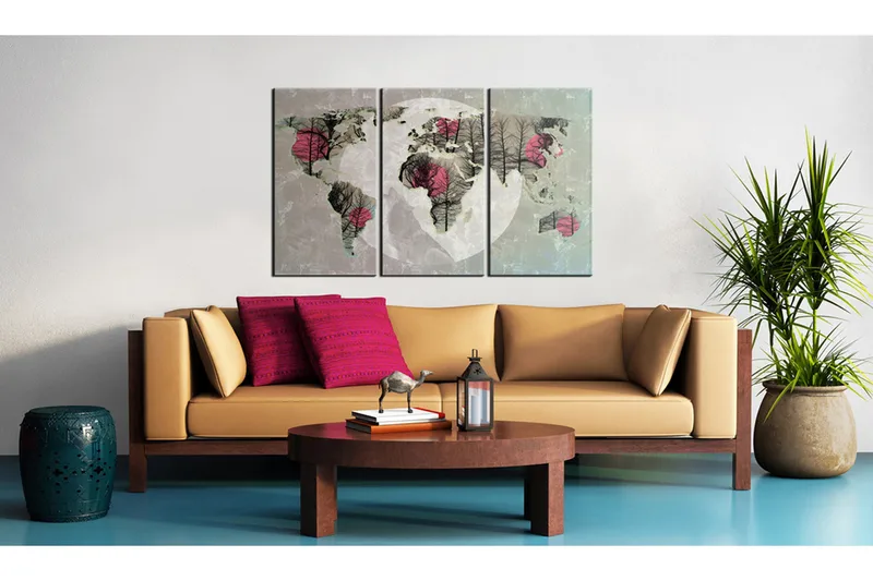 Billede af verden: Full Moon Triptyk 90x60, Artgeist sp. z o. o.