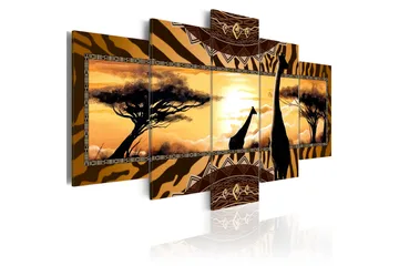 Billede African Girafes 100x50 - Artgeist sp. z o. o. - Boligtilbehør - Billeder & kunst - Billeder på lærred