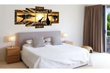Billede African Girafes 100x50 - Artgeist sp. z o. o. - Boligtilbehør - Billeder & kunst - Billeder på lærred