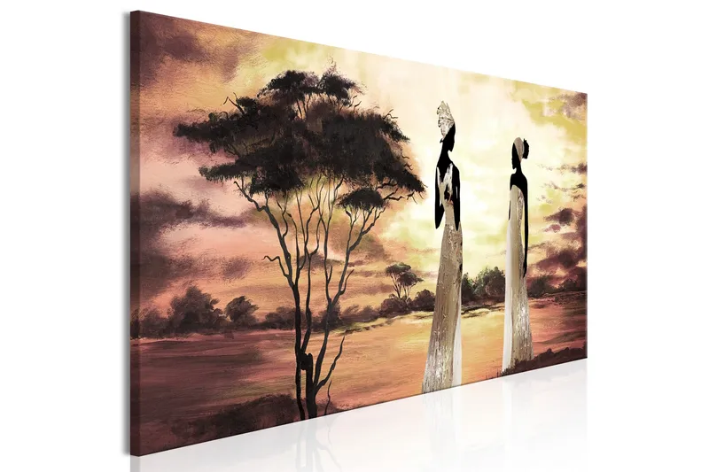 Billede African Goddesses (1 Del) Smal 150x50 - Artgeist sp. z o. o. - Boligtilbehør - Billeder & kunst - Billeder på lærred