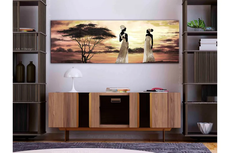 Billede African Goddesses (1 Del) Smal 150x50, Artgeist sp. z o. o.