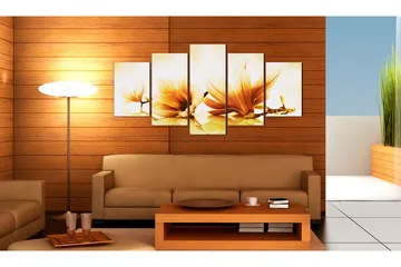 Billede Amber Magnolias 200x100 - Artgeist sp. z o. o. - Boligtilbehør - Billeder & kunst - Billeder på lærred