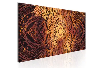 Billede Amber Mandala 135x45 - Artgeist sp. z o. o. - Boligtilbehør - Billeder & kunst - Billeder på lærred