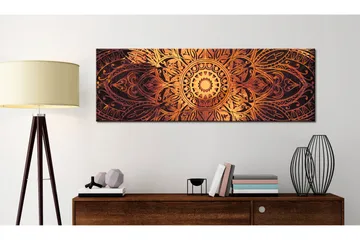 Billede Amber Mandala 135x45 - Artgeist sp. z o. o. - Boligtilbehør - Billeder & kunst - Billeder på lærred