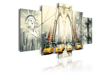 Billede American Metropolis 200x100 - Artgeist sp. z o. o. - Boligtilbehør - Billeder & kunst - Billeder på lærred
