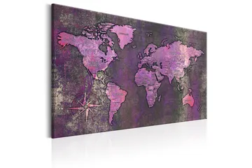 Billede Amethyst Map 60x40 - Artgeist sp. z o. o. - Boligtilbehør - Billeder & kunst - Billeder på lærred