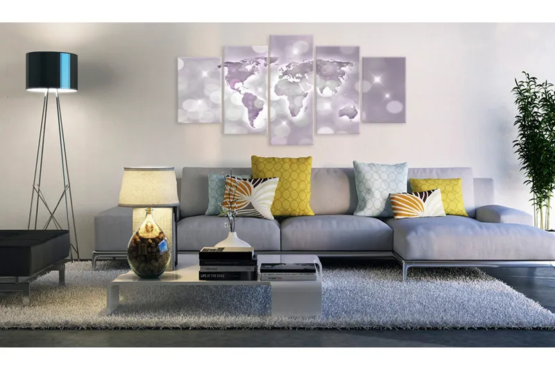 Billede Amethyst World 200x100 - Artgeist sp. z o. o. - Boligtilbehør - Billeder & kunst - Billeder på lærred