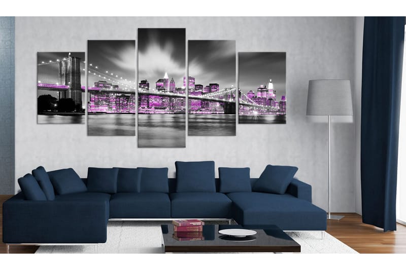 Billede Amethystine New York 100x50 - Artgeist sp. z o. o. - Boligtilbehør - Billeder & kunst - Billeder på lærred