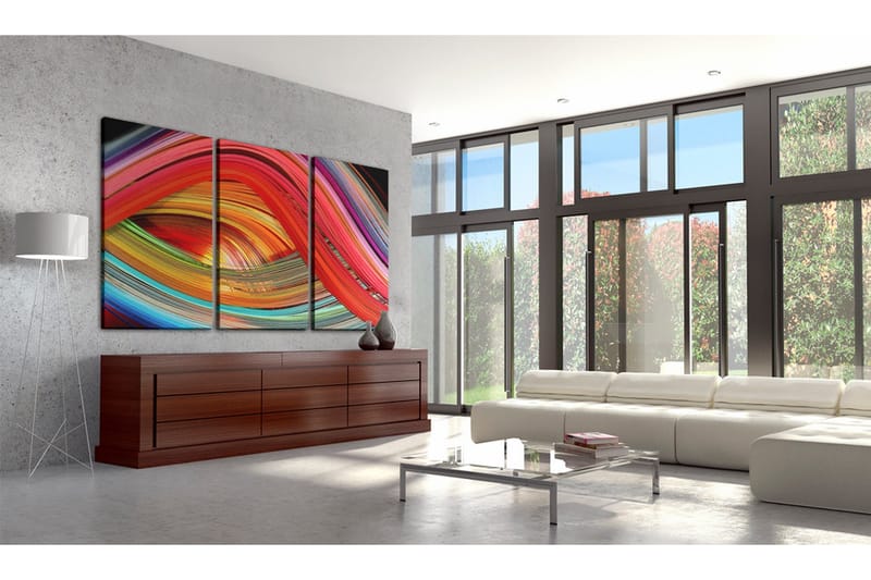 Billede An Abstract Rainbow 60x40 - Artgeist sp. z o. o. - Boligtilbehør - Billeder & kunst - Billeder på lærred