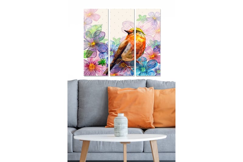Billede Animal 3 stk Flerfarvet - 22x05 cm - Boligtilbehør - Billeder & kunst - Billeder på lærred