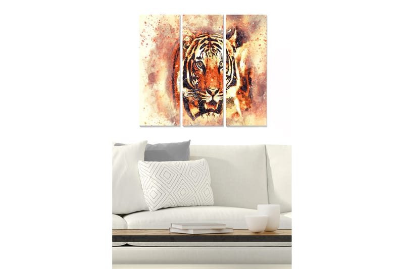 Billede Animal 3 stk Flerfarvet, 22x05 cm