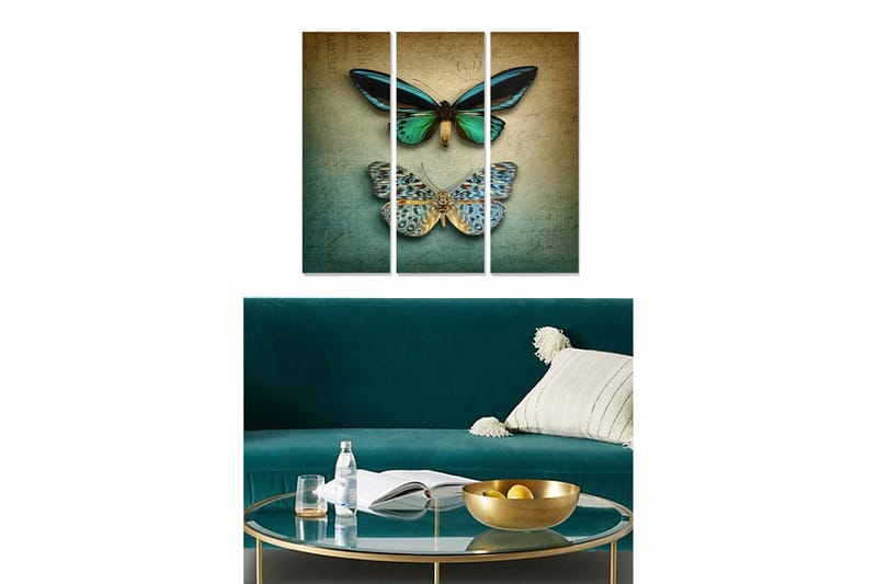 Billede Animal 3 stk Flerfarvet, 22x05 cm