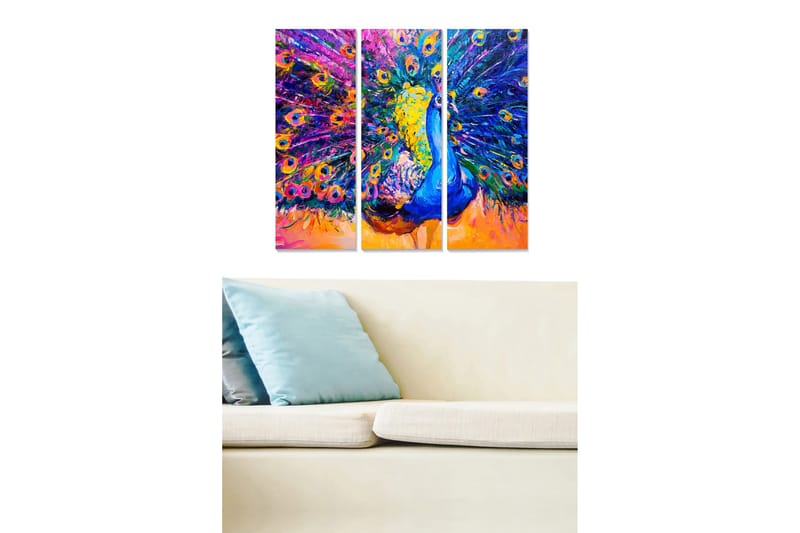 Billede Animal 3 stk Flerfarvet, 22x05 cm