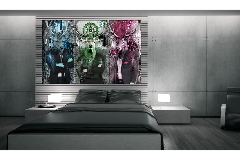 Billede Animal Trio 3 Parts Colorful 90x60, Artgeist sp. z o. o.
