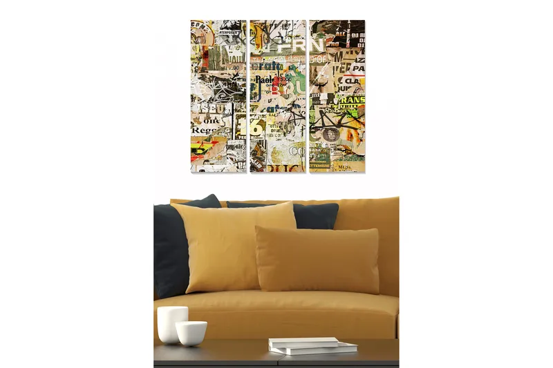 Billede Annonce 3 stk Flerfarvet, 22x05 cm