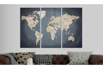 Billede Anthracitic World 90x60 - Artgeist sp. z o. o. - Boligtilbehør - Billeder & kunst - Billeder på lærred