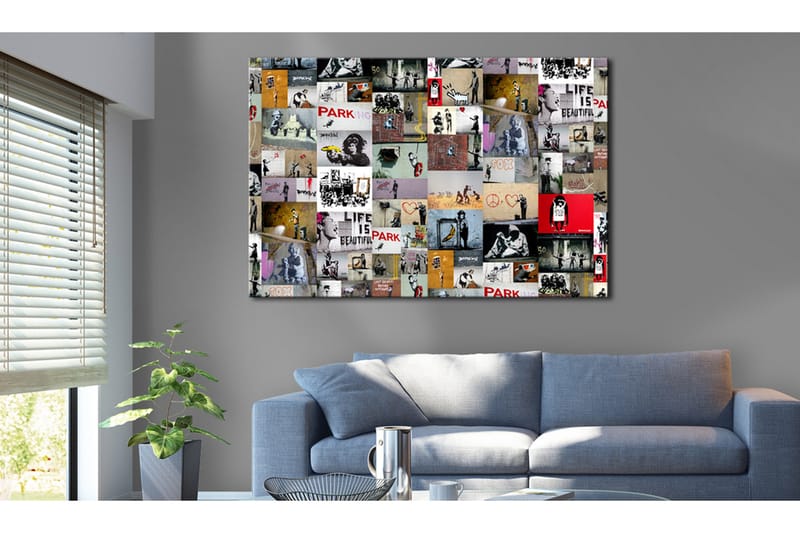 Billede Art of Collage: Banksy 60x40, Artgeist sp. z o. o.