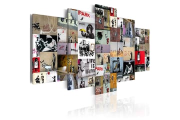 Billede Art Of Collage Banksy Iv 100x50