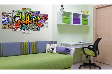 Billede Artistic Graffiti 100x50 - Artgeist sp. z o. o. - Boligtilbehør - Billeder & kunst - Billeder på lærred