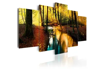 Billede Autumn Silence Forest 100x50 - Artgeist sp. z o. o. - Boligtilbehør - Billeder & kunst - Billeder på lærred