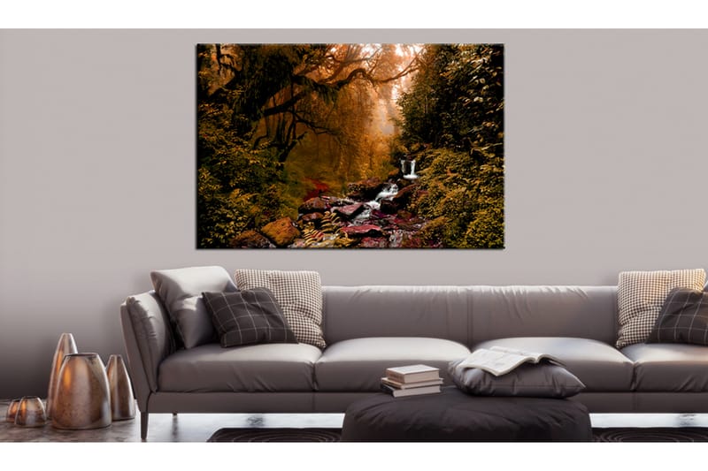 Billede Autumn Waterfall 120x80 - Artgeist sp. z o. o. - Billeder på lærred