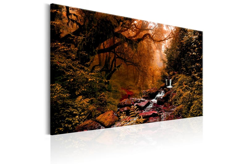 Billede Autumn Waterfall 120x80 - Artgeist sp. z o. o. - Billeder på lærred