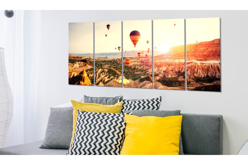 Billede Balloon Rides 200x80 - Artgeist sp. z o. o. - Boligtilbehør - Billeder & kunst - Billeder på lærred