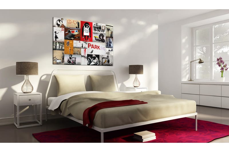 Billede Banksy Collage 60x40 - Artgeist sp. z o. o. - Boligtilbehør - Billeder & kunst - Billeder på lærred
