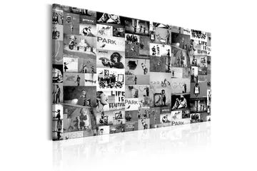 Billede Banksy: Graffiti Collage 120x80 - Artgeist sp. z o. o. - Boligtilbehør - Billeder & kunst - Billeder på lærred
