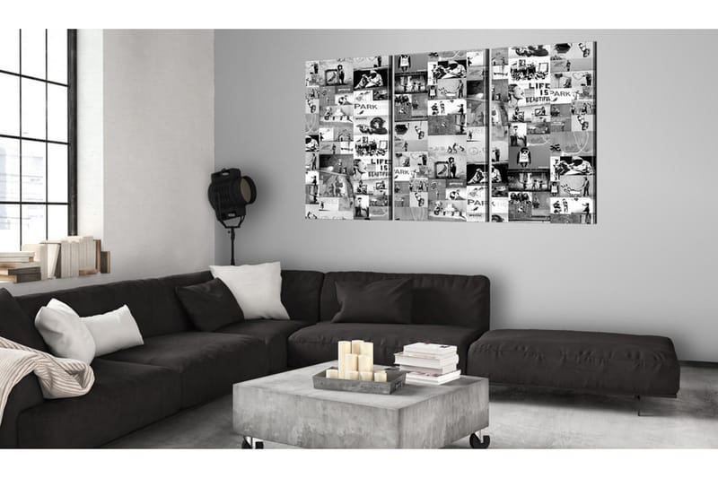 Billede Banksy Graffiti Collage Iii 90x60 - Artgeist sp. z o. o. - Boligtilbehør - Billeder & kunst - Billeder på lærred