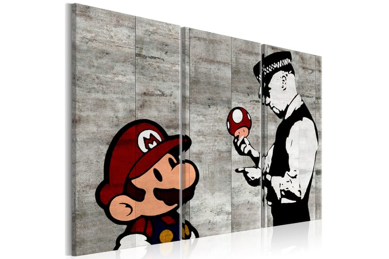 Billede Banksy Mario Bros 120x80, Artgeist sp. z o. o.