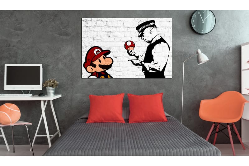 Billede Banksy on Brick 120x80, Artgeist sp. z o. o.