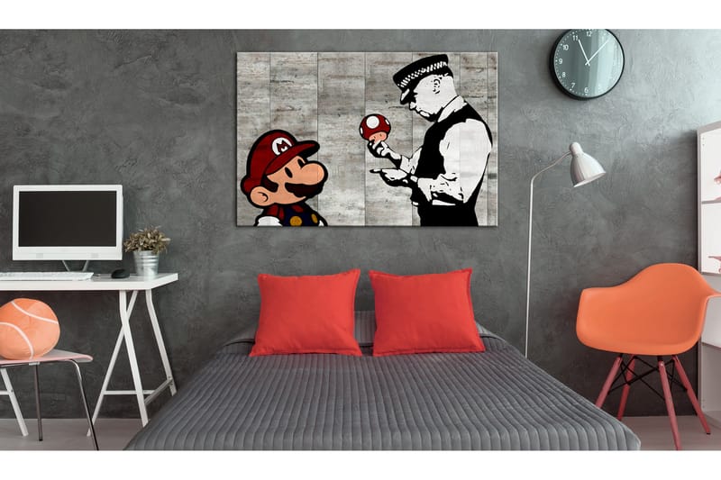 Billede Banksy on Concrete 90x60, Artgeist sp. z o. o.