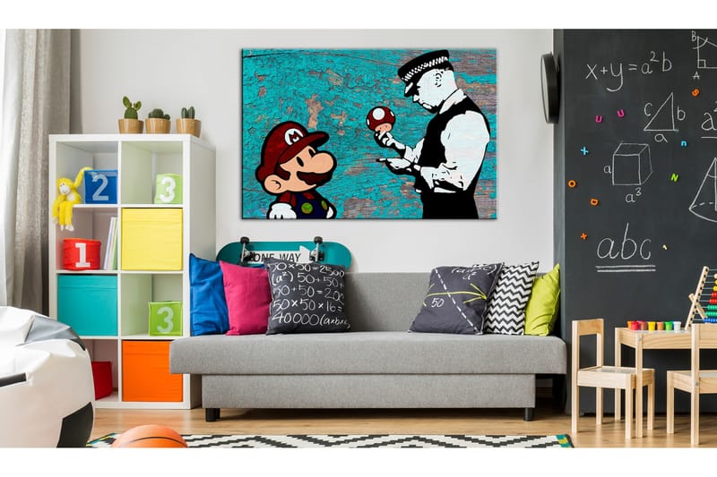 Billede Banksy on Wood 90x60, Artgeist sp. z o. o.