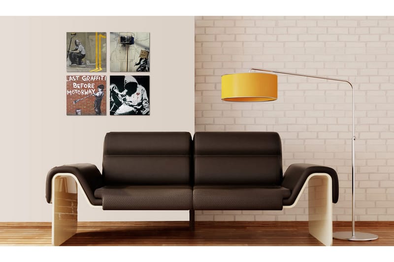 Billede Banksy Street Art 40x40 - Artgeist sp. z o. o. - Boligtilbehør - Billeder & kunst - Billeder på lærred