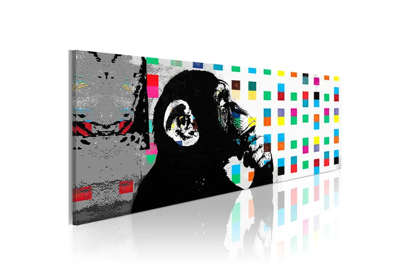 Billede Banksy The Thinker Monkey 150x50, Artgeist sp. z o. o.