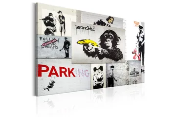 Billede Banksy: Police Fantasies 120x80 - Artgeist sp. z o. o. - Boligtilbehør - Billeder & kunst - Billeder på lærred