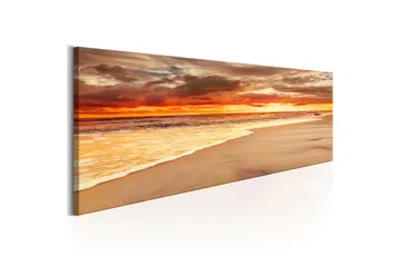 Billede Beach Beatiful Sunset 135x45 - Artgeist sp. z o. o. - Boligtilbehør - Billeder & kunst - Billeder på lærred