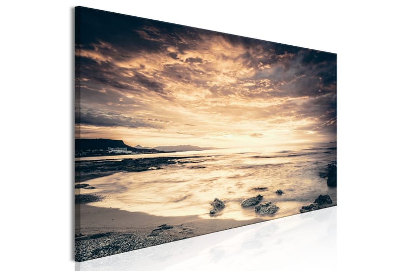 Billede Beach in Crete (1 del) Smal gul 120x40 - Artgeist sp. z o. o. - Boligtilbehør - Billeder & kunst - Billeder på lærred
