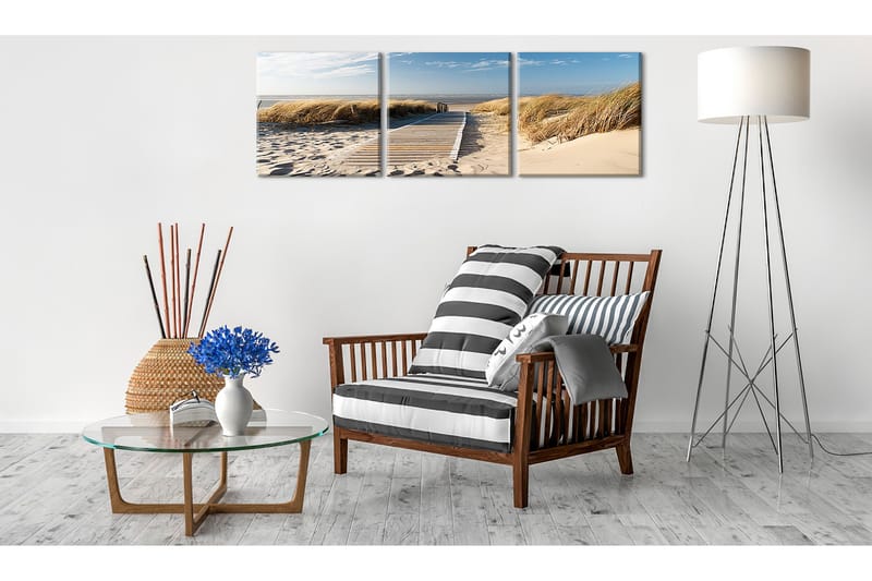 Billede Beach Triptych 120x40 - Artgeist sp. z o. o. - Boligtilbehør - Billeder & kunst - Billeder på lærred