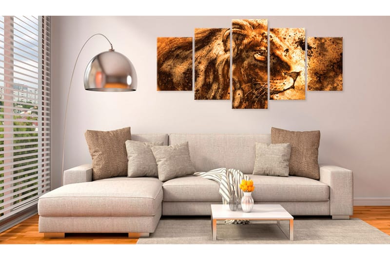 Billede Beautiful Lion 200x100 - Artgeist sp. z o. o. - Boligtilbehør - Billeder & kunst - Billeder på lærred