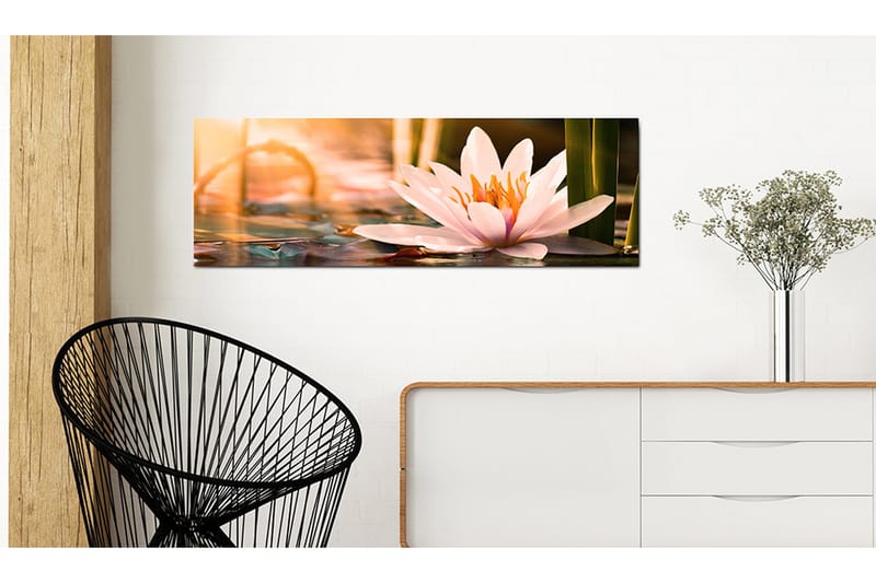 Billede Beautiful Lotus 150x50 - Artgeist sp. z o. o. - Boligtilbehør - Billeder & kunst - Billeder på lærred