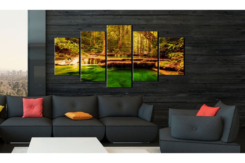 Billede Beauty Of Nature Waterfall 100x50 - Artgeist sp. z o. o. - Boligtilbehør - Billeder & kunst - Billeder på lærred
