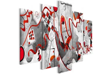 Billede Between Waves 5 Parts Wide 200x100 - Artgeist sp. z o. o. - Boligtilbehør - Billeder & kunst - Billeder på lærred