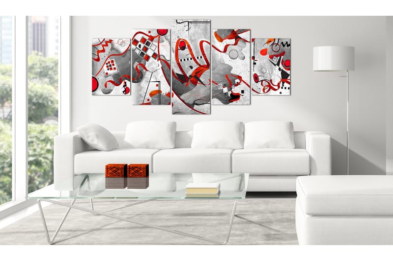 Billede Between Waves 5 Parts Wide 200x100 - Artgeist sp. z o. o. - Boligtilbehør - Billeder & kunst - Billeder på lærred