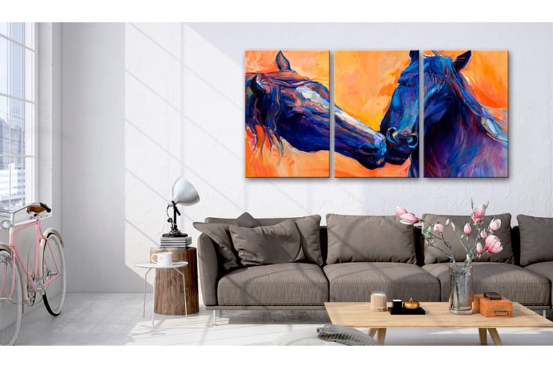 Billede blå heste 60x30, Artgeist sp. z o. o.