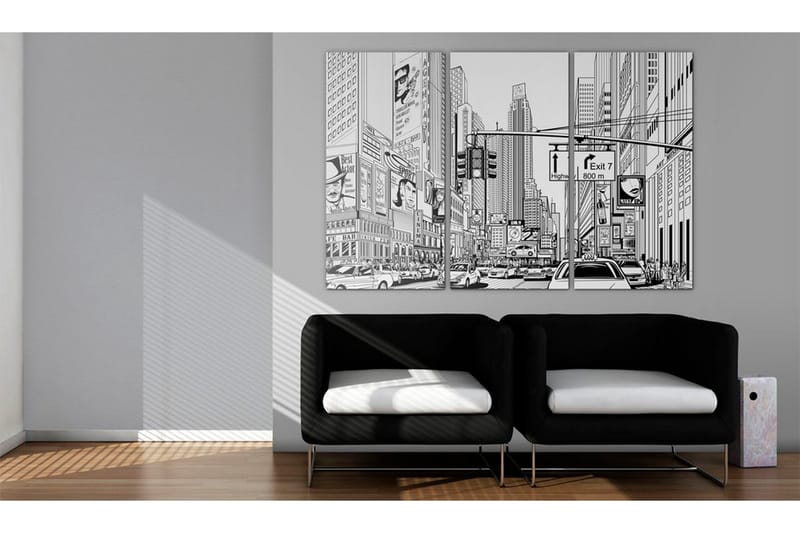 Billede Black & White Comic Style 60x40 - Artgeist sp. z o. o. - Boligtilbehør - Billeder & kunst - Billeder på lærred